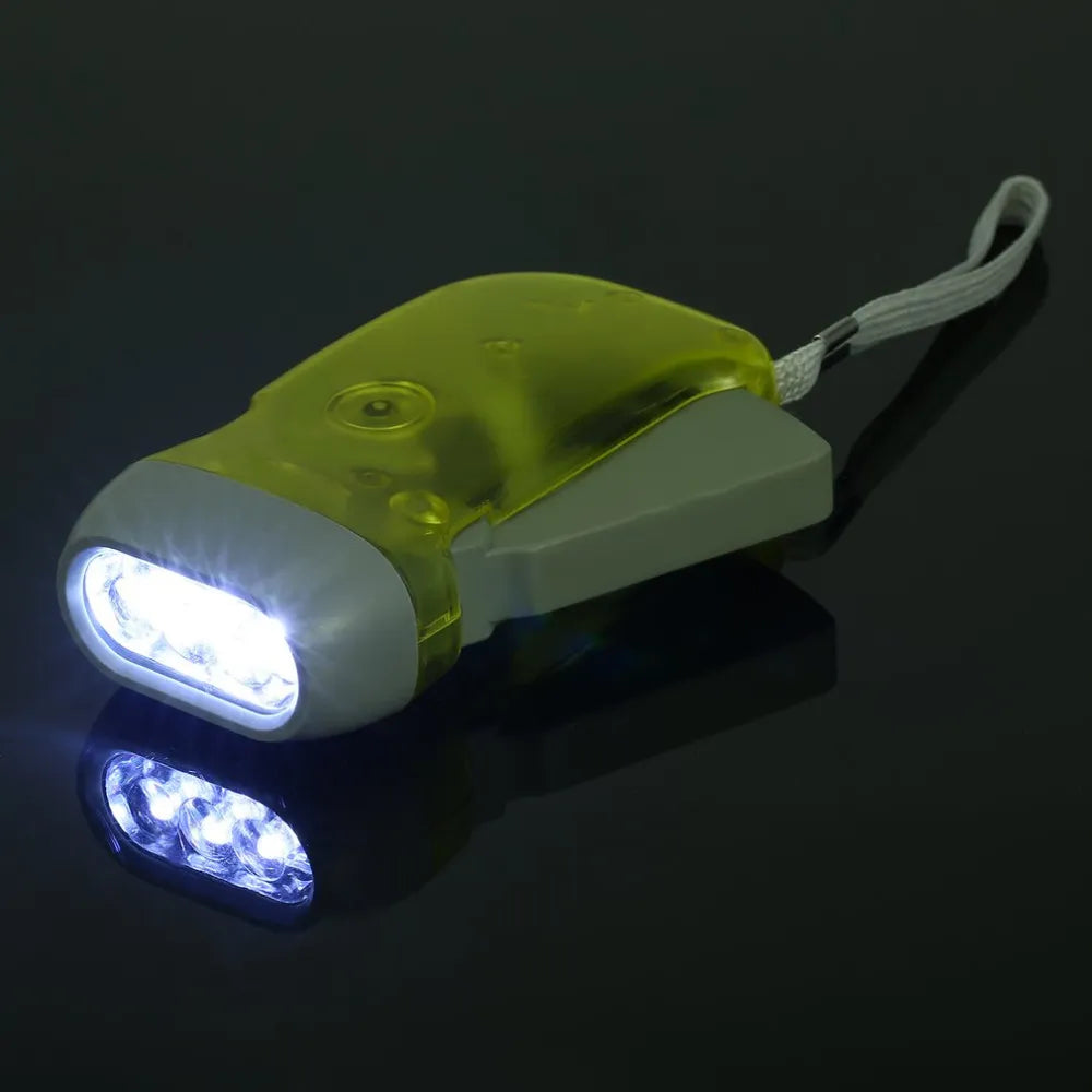 LED Taschenlampe mit Handkurbel wiederaufladbar