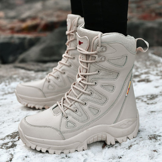 Taktische Damen Wanderstiefel Winterstiefel Einsatzstiefel Arbeitsstiefel Frauen Outdoor Stiefel Boots High-Top