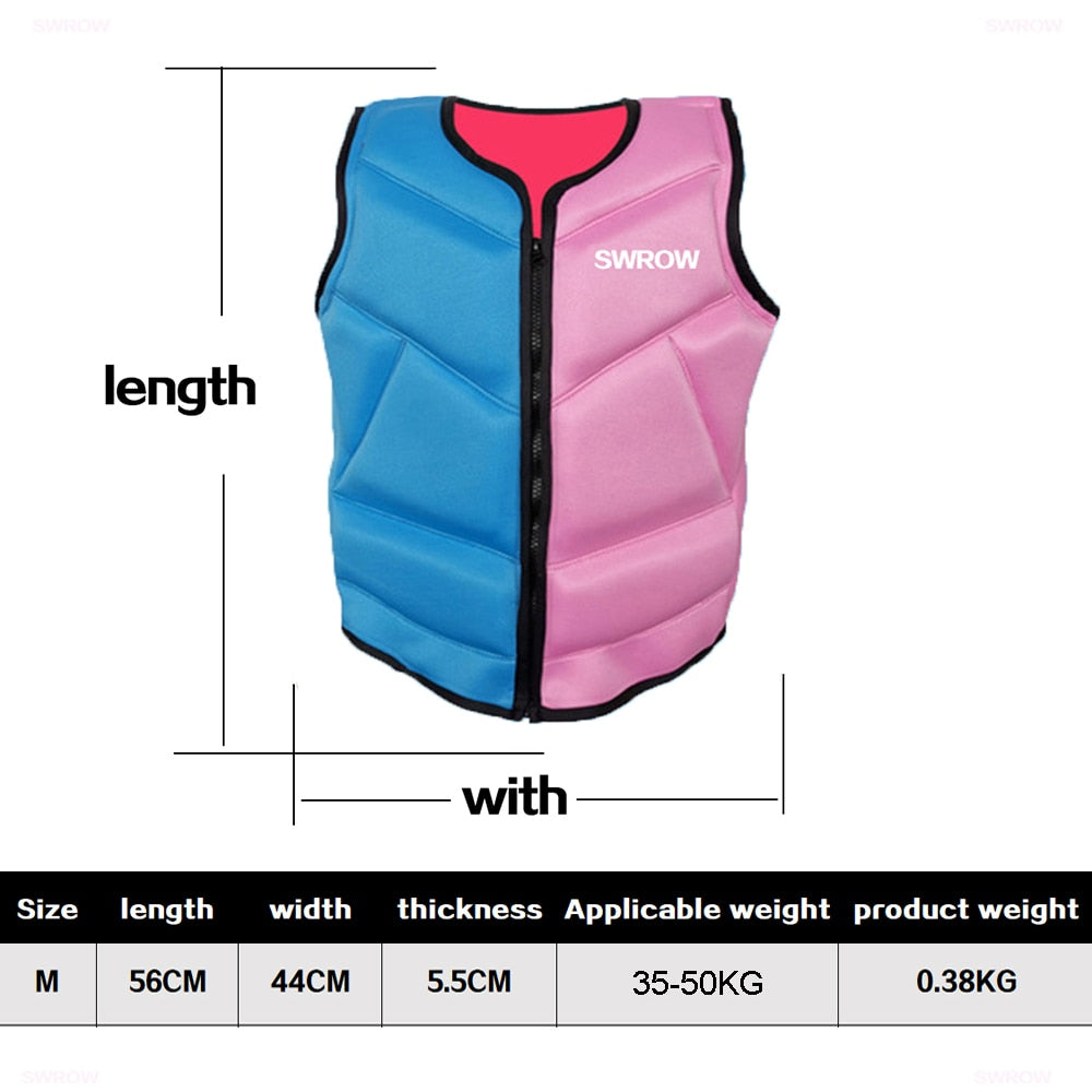 Stylische Neopren Schwimmweste Rettungsweste Life Jacket Vest - Kinder und Erwachsene