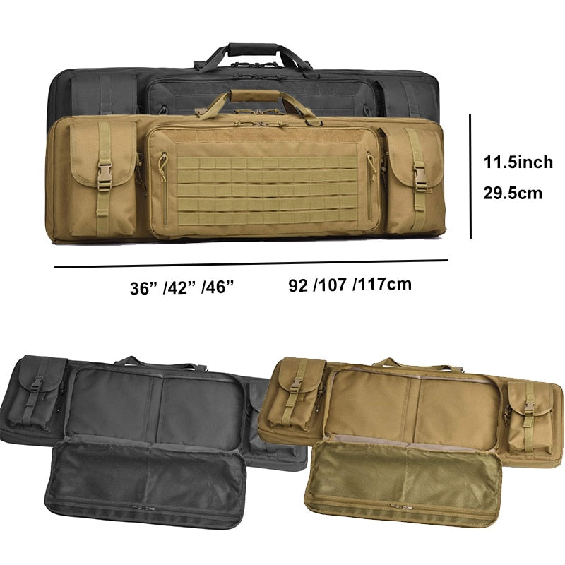 Taktische Waffen Tasche Koffer Rucksack tactical rifle bag Langwaffen 2 Fächer Molle System Transport - wasserdicht