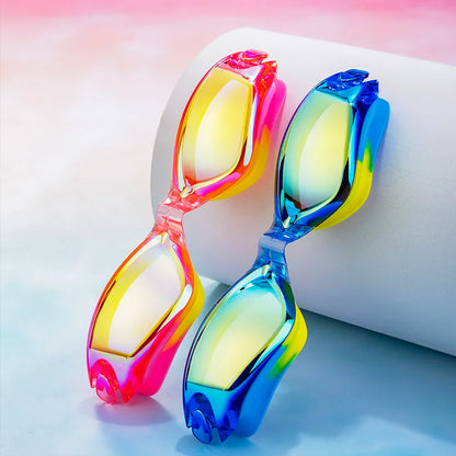 Professionelle bunte Kinder Schwimmbrille Anti-Fog UV-Schutz