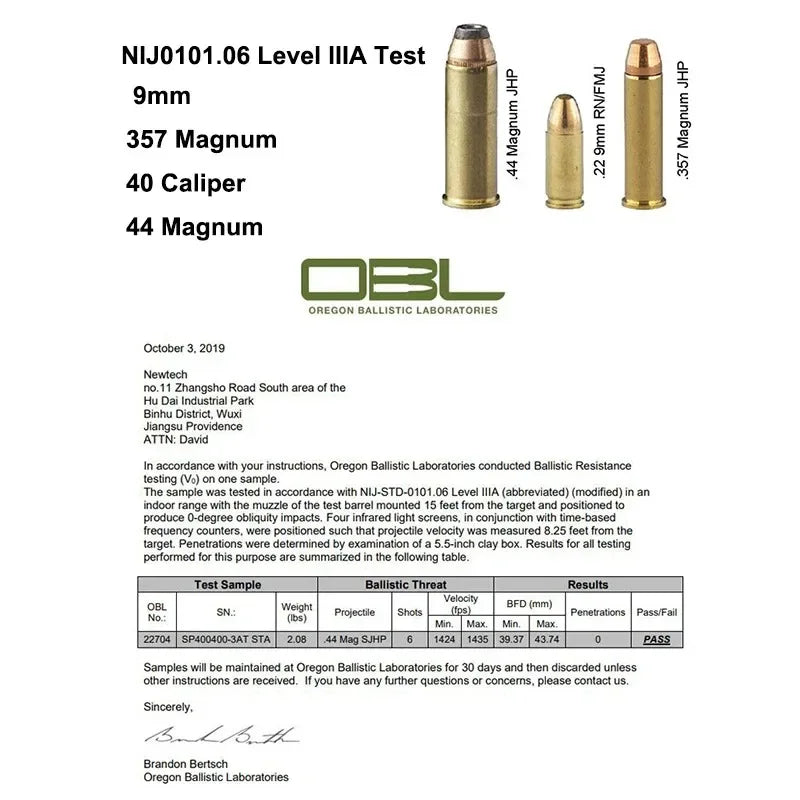 Ballistische Schutzweste Level 3a