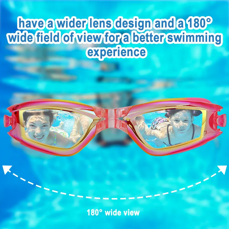 Professionelle bunte Kinder Schwimmbrille Anti-Fog UV-Schutz