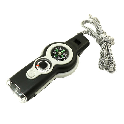 7-in-1 LED Licht Taschenlampe Kompass Notfallwerkzeug multifunktionale Notfallpfeife Outdoor Survival