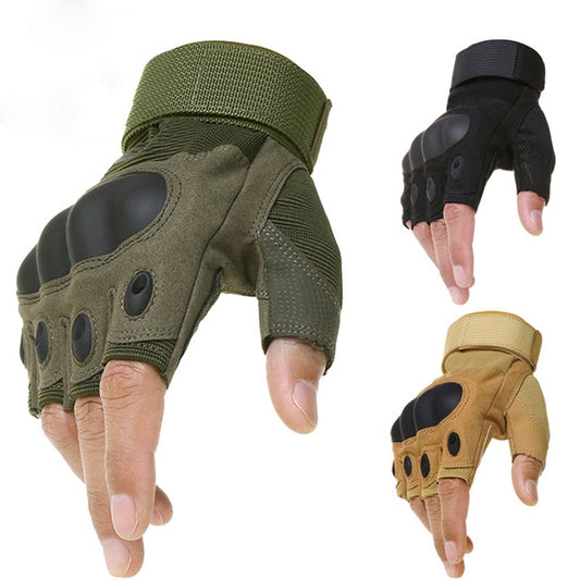 Taktische Outdoor Handschuhe fingerlos Knöchelschutz Militär Style Paintball Klettern Jagd